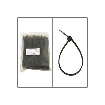 Bestlink Netware Cable Tie, 6 in L, 35 mm Max Bundle Dia., Black, Nylon 6/6, 40 lb Strength 220102BK